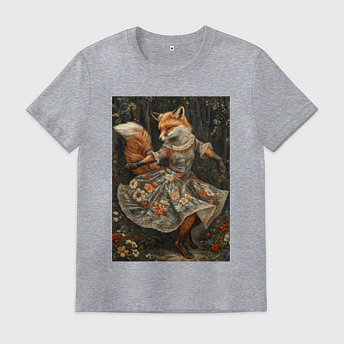 Мужская футболка Лиса Патрикеевна / Меланж – фото 1