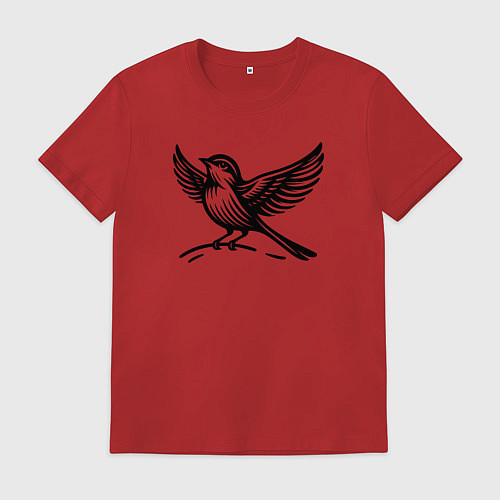 Мужская футболка Пташка / Красный – фото 1