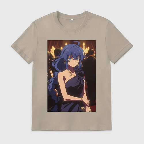 Мужская футболка Реинкарнация безработного Рокси Мигурдия в платье / Миндальный – фото 1