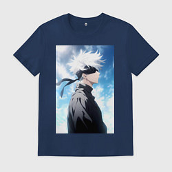 Мужская футболка Магическая битва Сатору Годзё в повязке