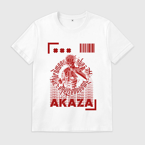 Мужская футболка Demon Slayer - Akaza / Белый – фото 1