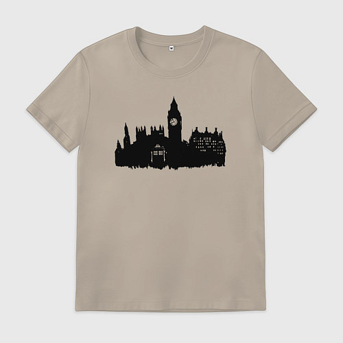 Мужская футболка Тардис и Лондон / Миндальный – фото 1