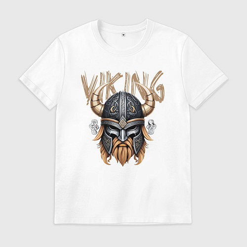 Мужская футболка Шлем викинга / Белый – фото 1