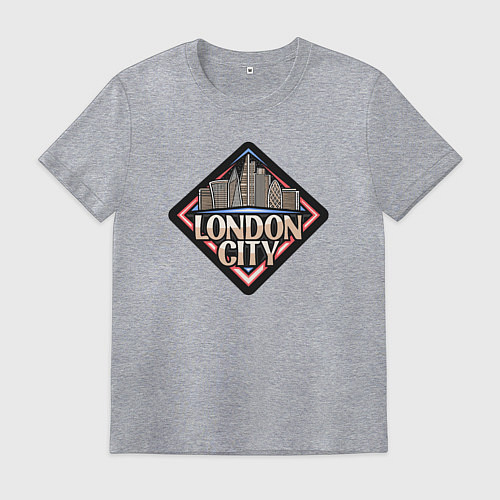 Мужская футболка Город - Лондон / Меланж – фото 1