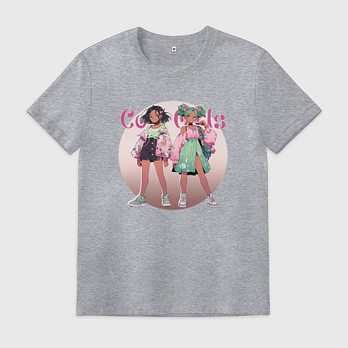 Мужская футболка Крутые девочки на подиуме / Меланж – фото 1