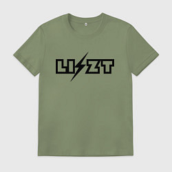 Футболка хлопковая мужская Ференц Лист чёрный, цвет: авокадо