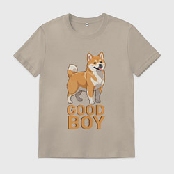 Мужская футболка Собака акита-ину