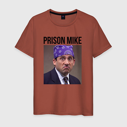 Мужская футболка Prison mike Michael Scott - офис / Кирпичный – фото 1