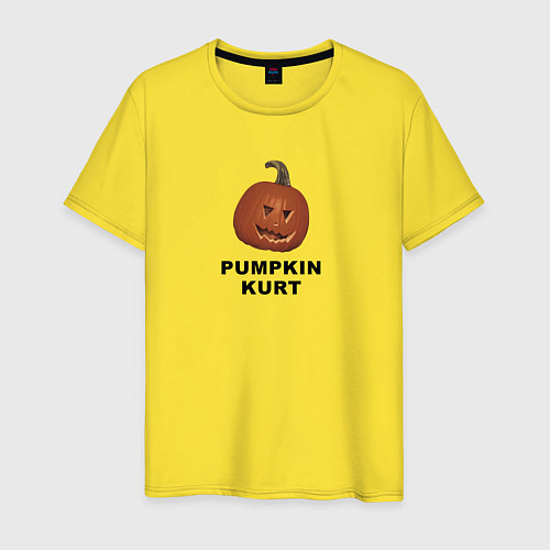 Мужская футболка Pumpkin Kurt - the office / Желтый – фото 1