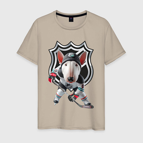 Мужская футболка Bully is an NHL forward - ai art / Миндальный – фото 1