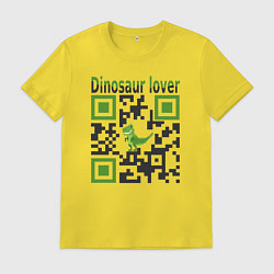 Мужская футболка Кьюар-код динозавр