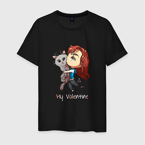 Мужская футболка My Valentine / Черный – фото 1