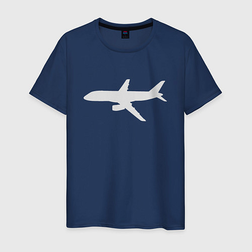 Мужская футболка Белый облик Superjet-100 / Тёмно-синий – фото 1