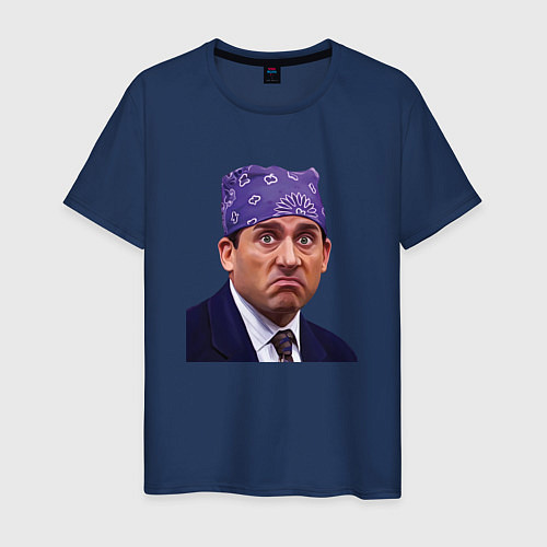 Мужская футболка Prison mike Michael Scott офис / Тёмно-синий – фото 1