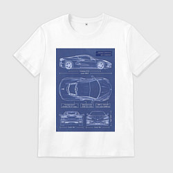 Мужская футболка Chevrolet Corvette чертеж