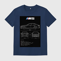 Мужская футболка BMW M5 чертежи