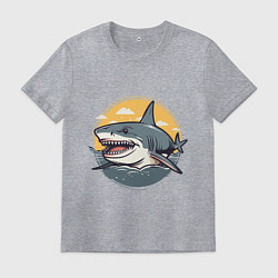 Мужская футболка Акула в кругу