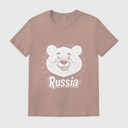 Мужская футболка Россия и медведь