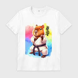 Мужская футболка Кёкусинкай карате - капибара