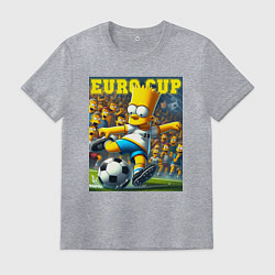 Мужская футболка Euro cup - Bart Simpson