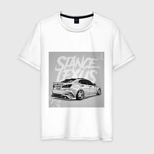 Мужская футболка Lexus автомобиль / Белый – фото 1