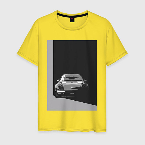 Мужская футболка Porsche 911 легендарный автомобиль / Желтый – фото 1