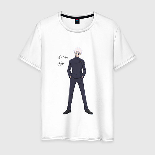 Мужская футболка Сатору Годжо Магическая битва анимэ / Белый – фото 1