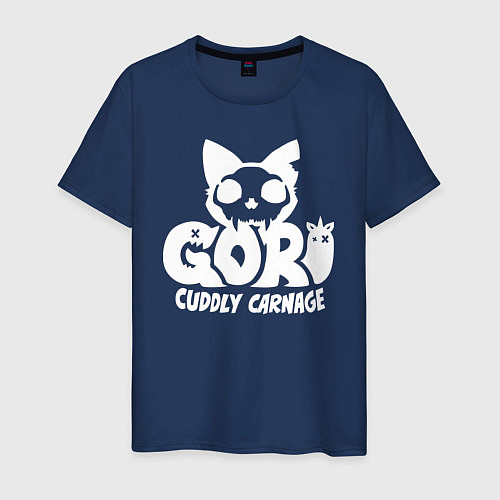 Мужская футболка Goro cuddly carnage logo / Тёмно-синий – фото 1