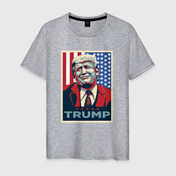 Футболка хлопковая мужская Трамп Дональд, цвет: меланж