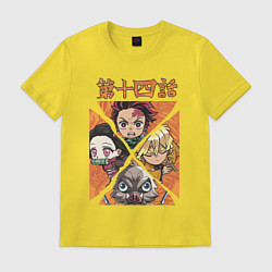 Мужская футболка Тандзиро Незуко Инозука и Зеницу Клинок рассекающи