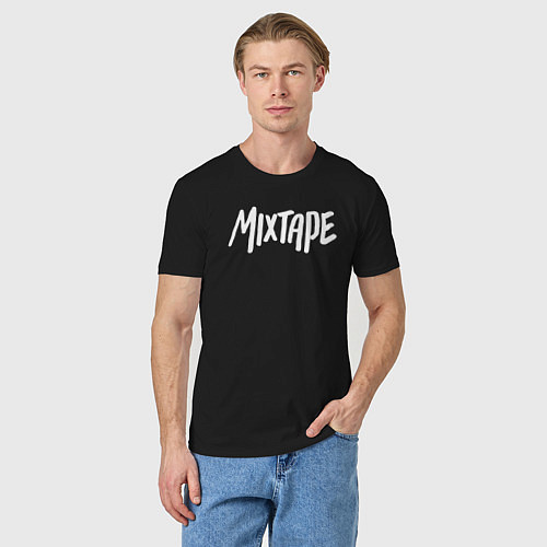 Мужская футболка Mixtape logo / Черный – фото 3