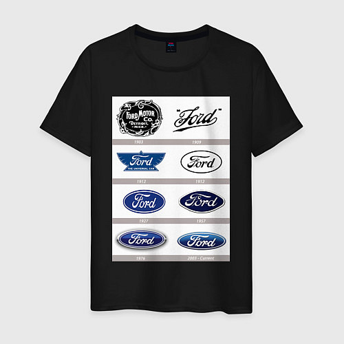 Мужская футболка Ford логотип / Черный – фото 1