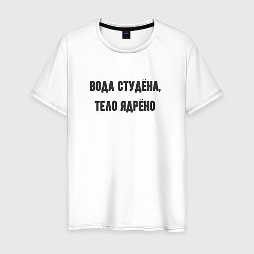 Мужская футболка Вода студёна тело ядрёно / Белый – фото 1