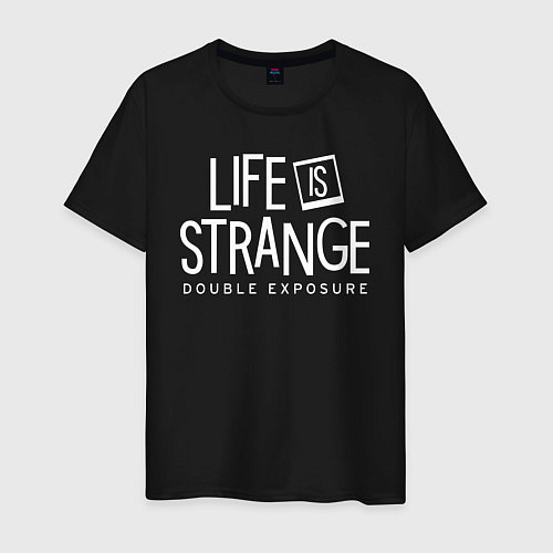Мужская футболка Life is strange double exposure logo / Черный – фото 1