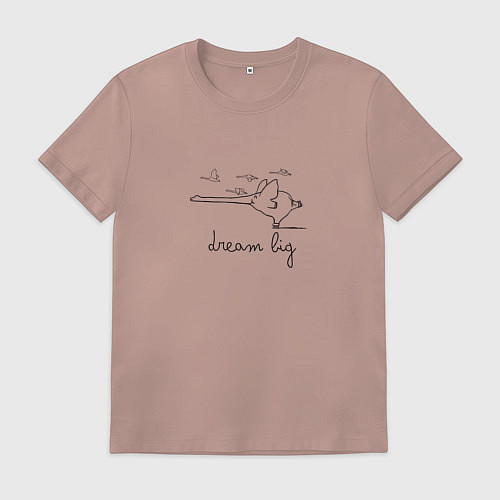 Мужская футболка Мечтай о большем / Пыльно-розовый – фото 1