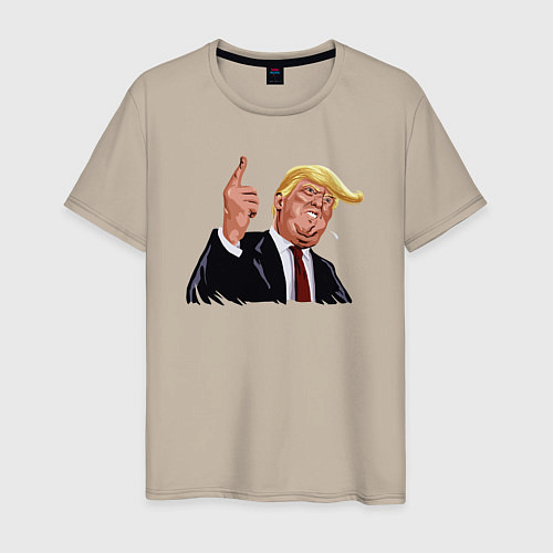 Мужская футболка Речь Трампа / Миндальный – фото 1