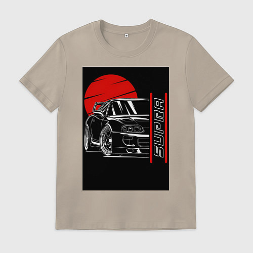 Мужская футболка Toyota Supra авто / Миндальный – фото 1