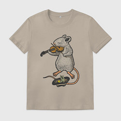 Мужская футболка Мышонок скрипач
