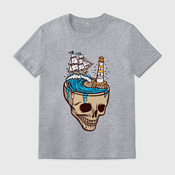 Мужская футболка Кораблик в черепе
