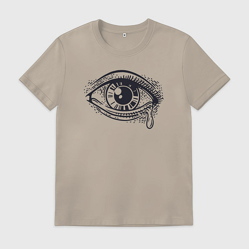 Мужская футболка Плачущий глаз / Миндальный – фото 1