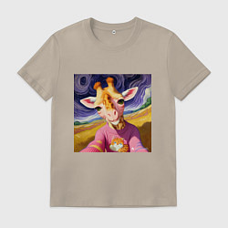 Мужская футболка Селфи жирафа