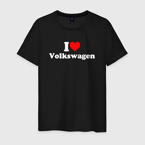 Мужская футболка I love Volkswagen / Черный – фото 1