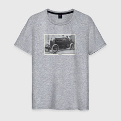 Футболка хлопковая мужская Retro car Fiat S76, цвет: меланж