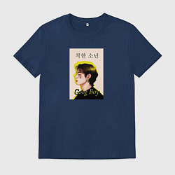 Футболка хлопковая мужская Техен хороший мальчик, цвет: тёмно-синий