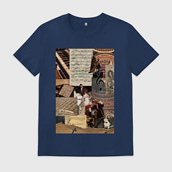 Мужская футболка Музыка коллаж ноты