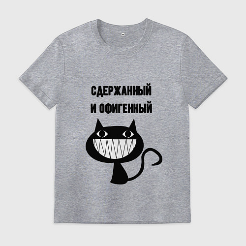 Мужская футболка Офигенный и сдержаный / Меланж – фото 1