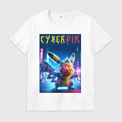Мужская футболка Cyber Pikachu - ai art fantasy
