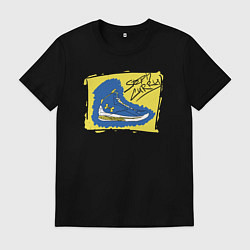 Футболка хлопковая мужская Steph Curry shoes, цвет: черный