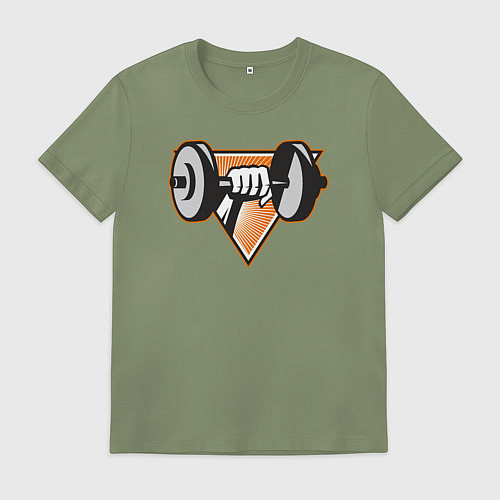 Мужская футболка Гантель в руке / Авокадо – фото 1