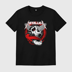 Футболка хлопковая мужская Metallica the god, цвет: черный